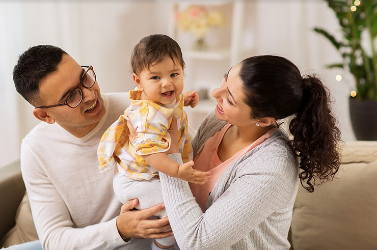 Familia con bebé
